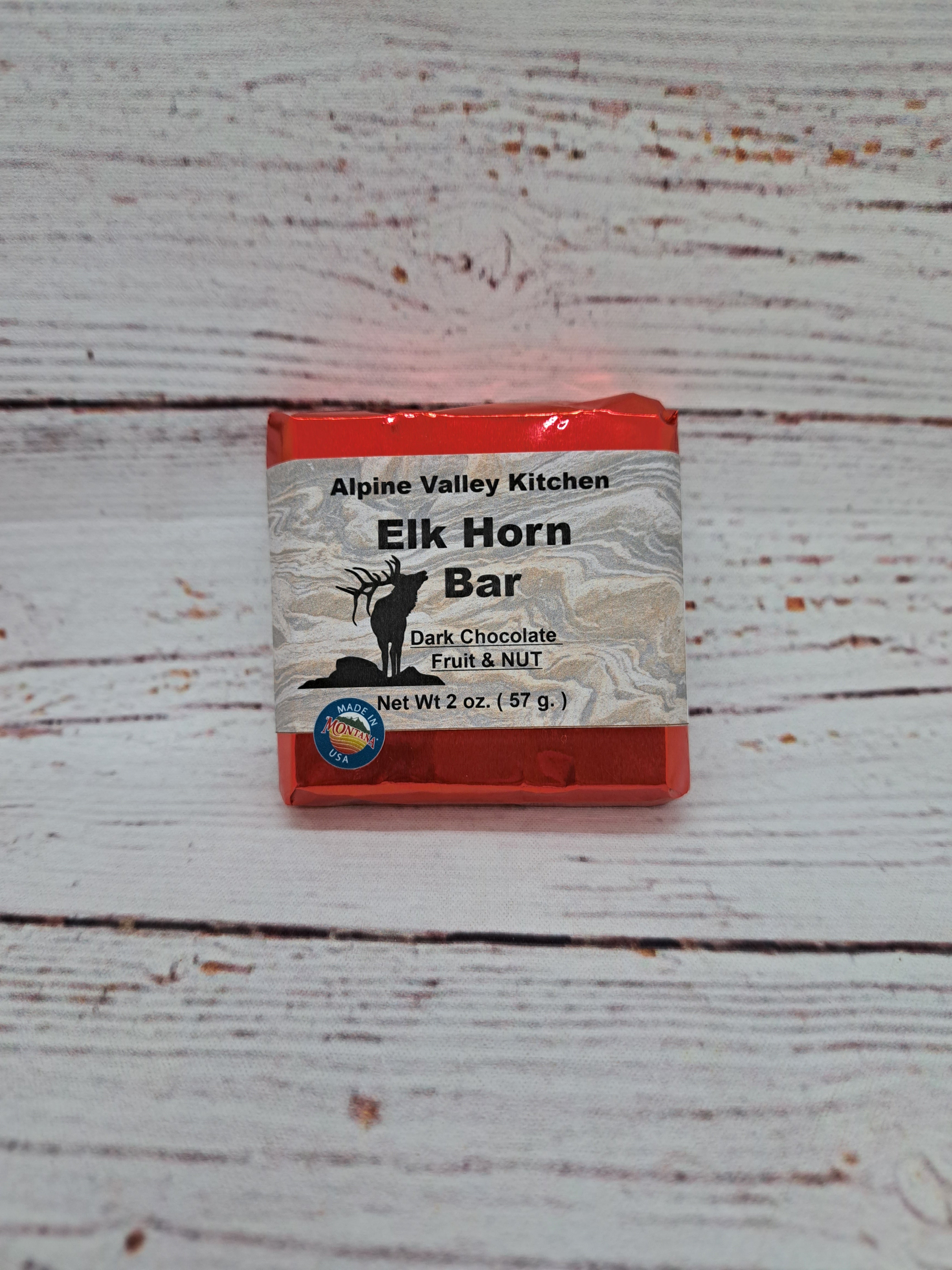 Alpine Valley Kitchen Elk Horn Bar Dark Chocolate Fruit & Walnut