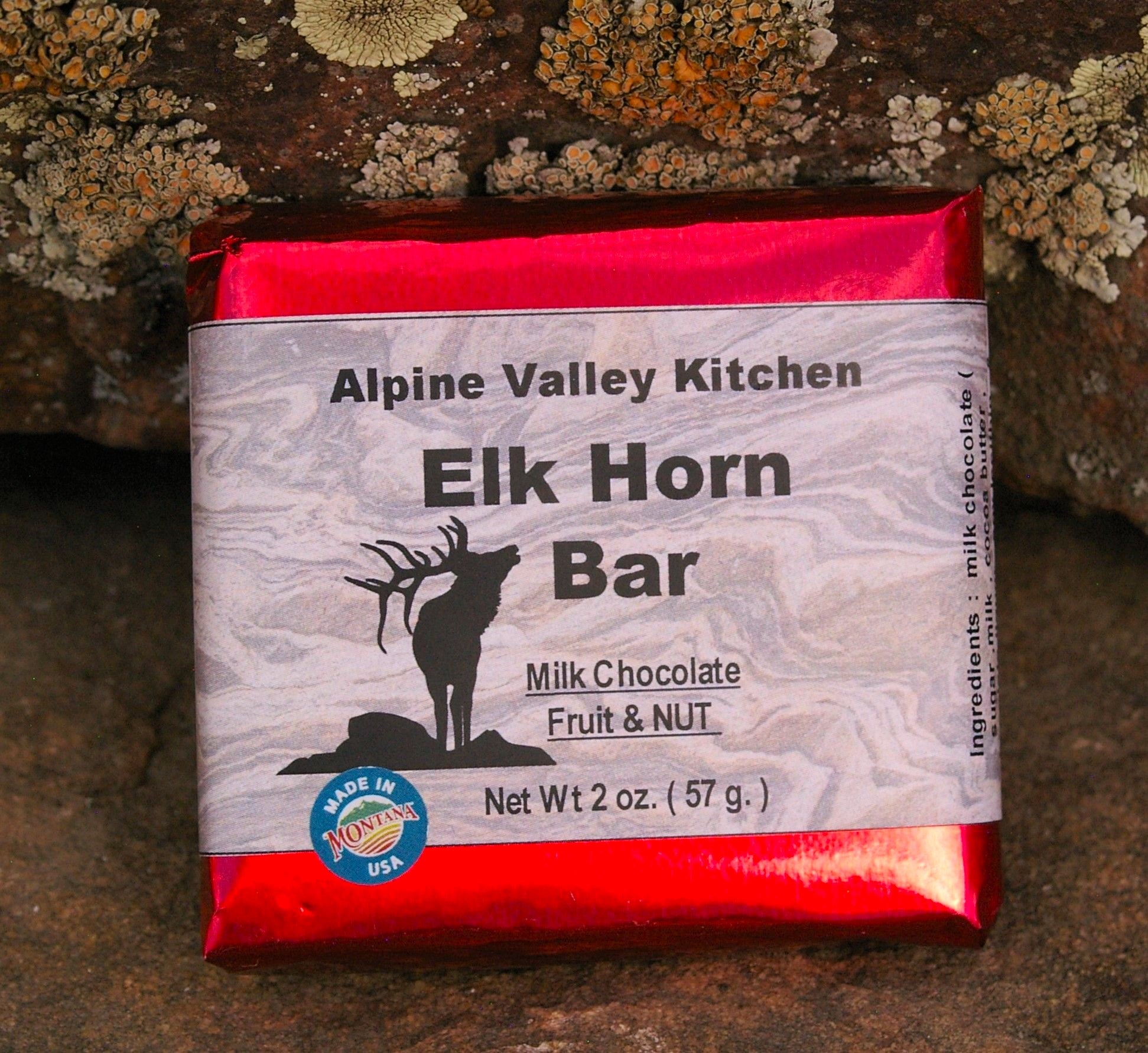 Alpine Valley Kitchen Elk Horn Milk Chocolate Fruit & Walnut