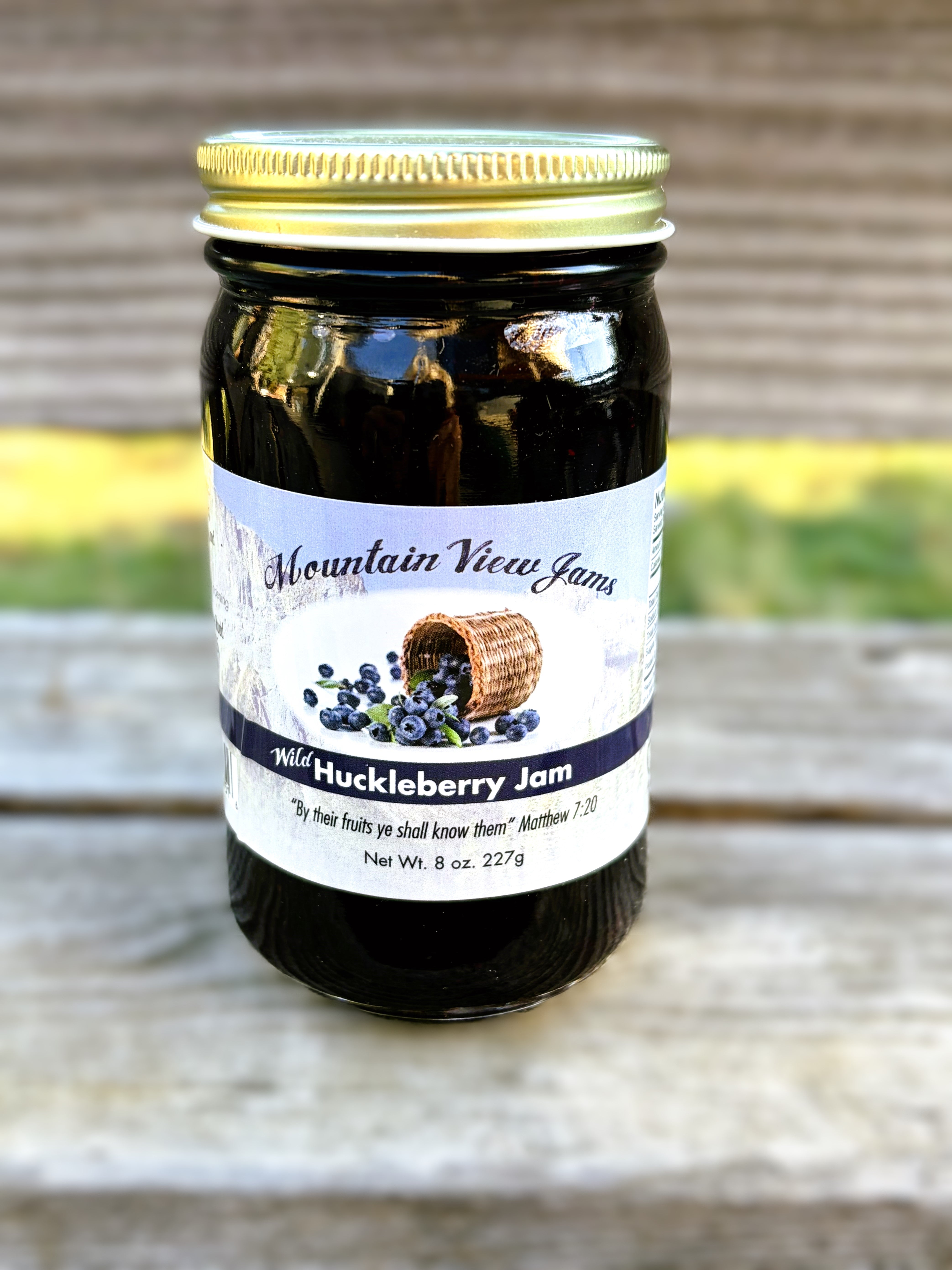 8 oz. Mountain View Wild Huckleberry Jam
