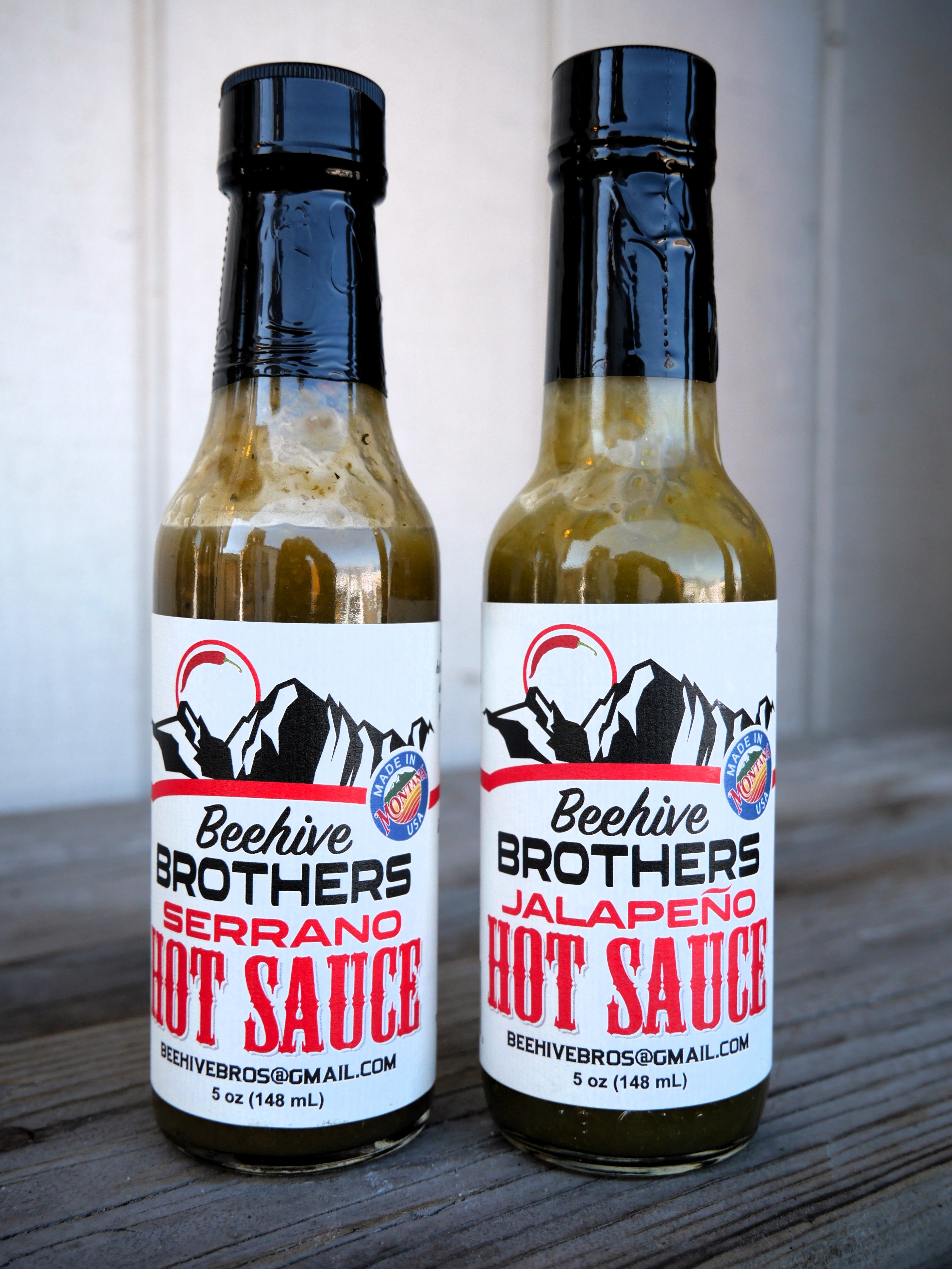Beehive Brothers Serrano & Jalapeno Hot Sauce Bundle