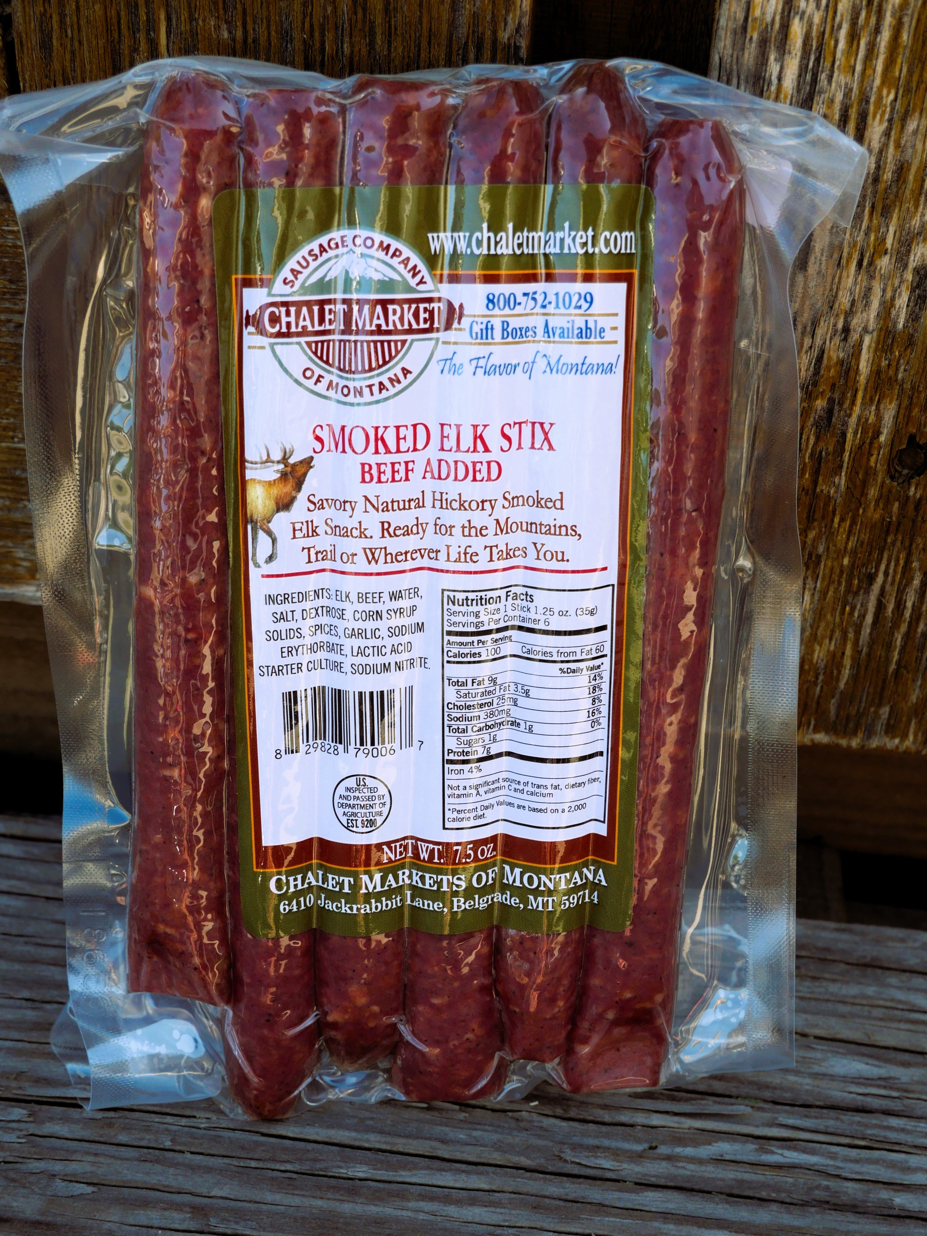 Elk Snack Stix with Beef Added