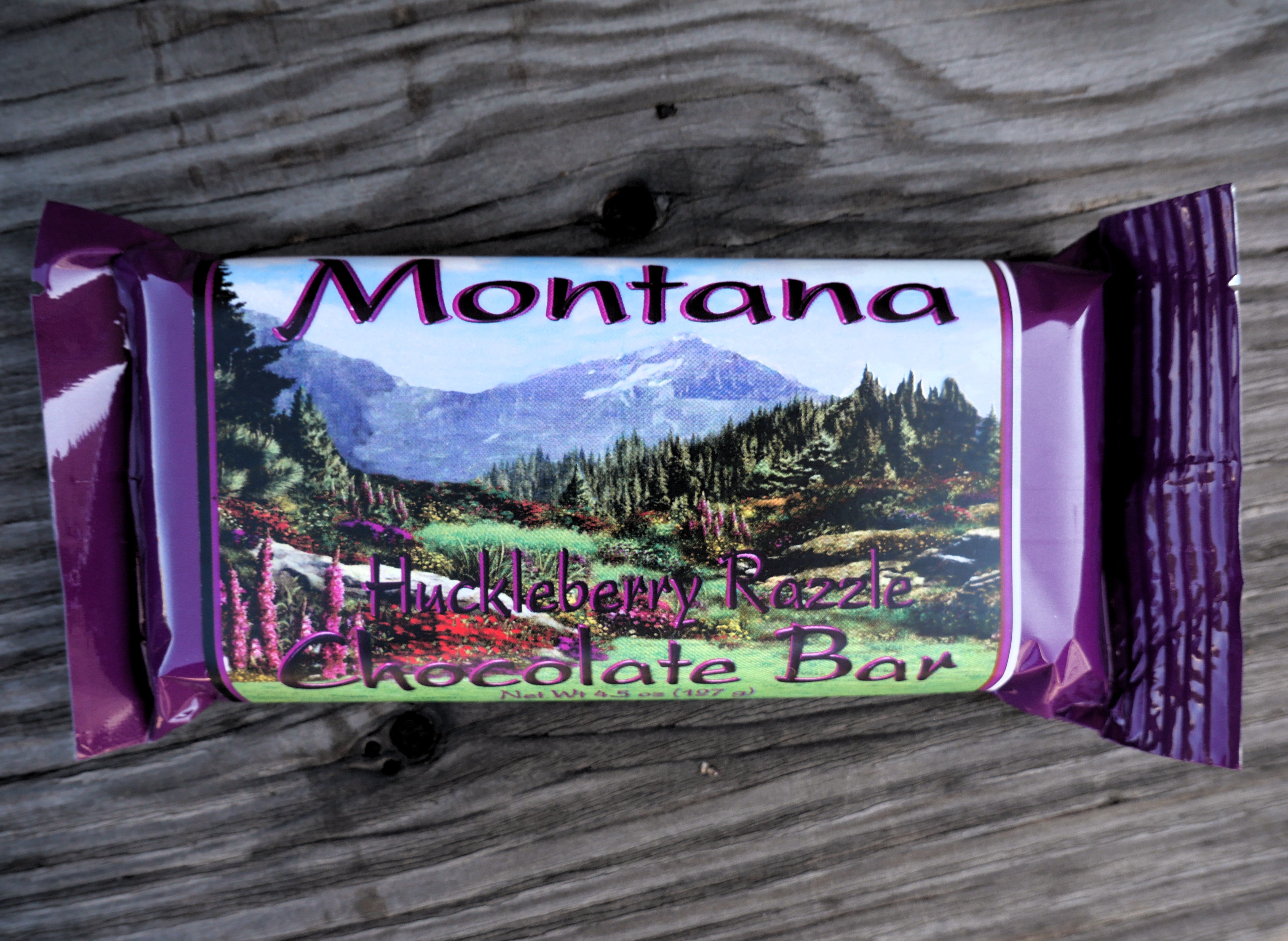 Montana Huckleberry Razzle Chocolate Bar