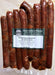 A vacuum-sealed package of smoked habanero mango stick with jalapeño peppers from Chalet Market of Montana, showing multiple reddish-brown cured sticks inside clear plastic packaging with a white and green label.