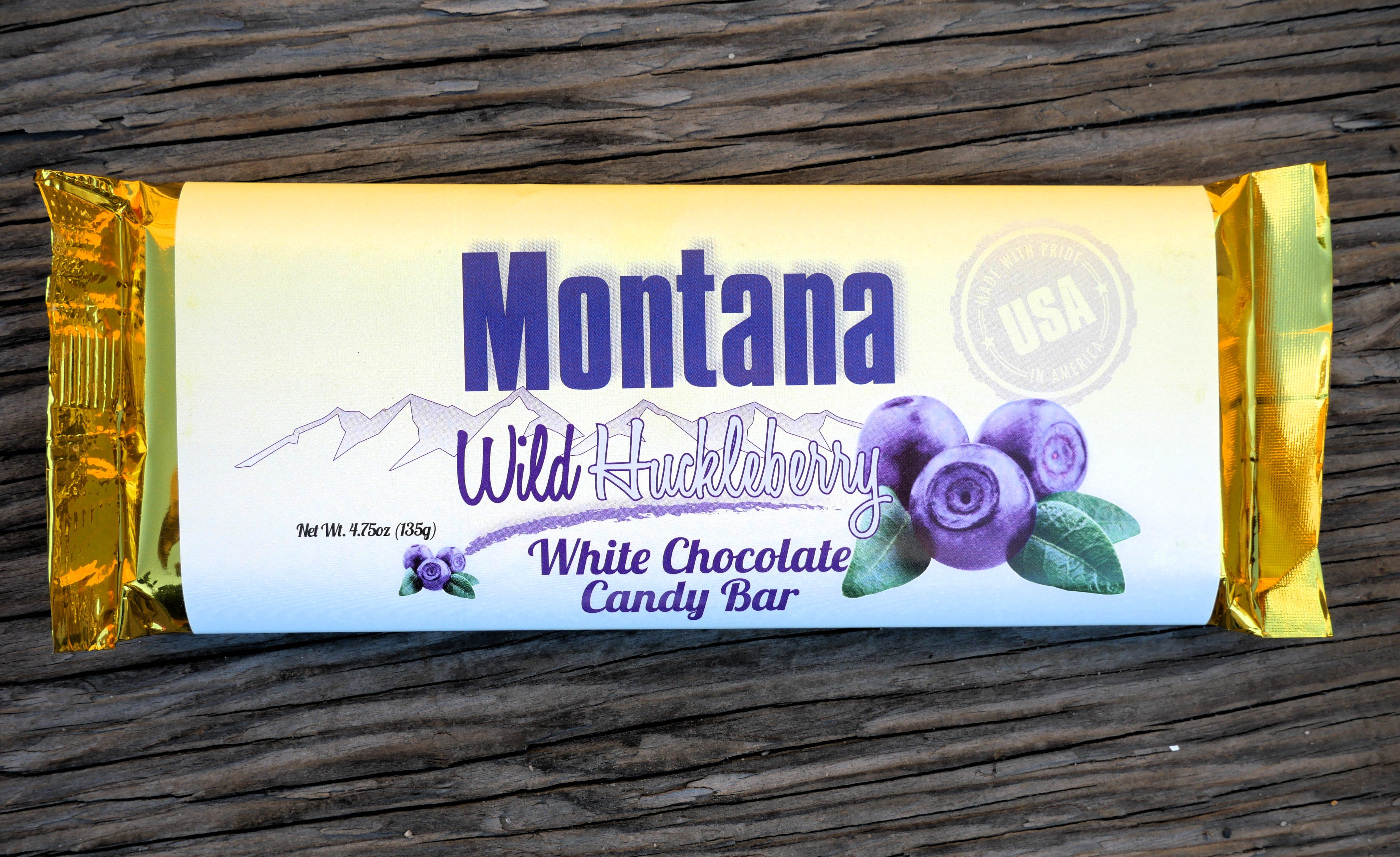 Montana White Chocolate Huckleberry Candy Bar