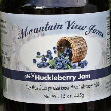 Wild Huckleberry Jam 16oz - Authentic Montana Mountain Berry Spread
