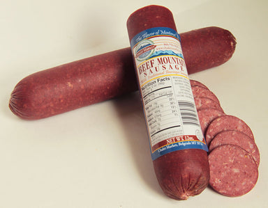 Made in Montana Traditional 12oz Beef Salami Sausage made by Chalet Market in Belgrade Montana