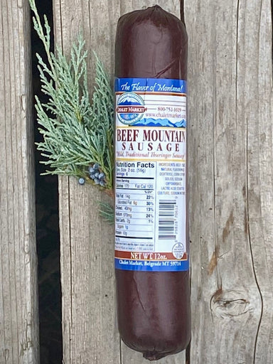 Made in Montana Traditional 12oz Beef Sausage made by Chalet Market in Belgrade Montana