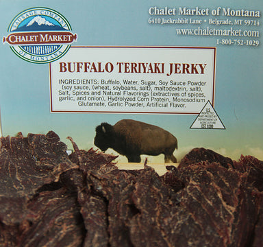 Chalet Market of Montana Buffalo Teriyaki Jerky