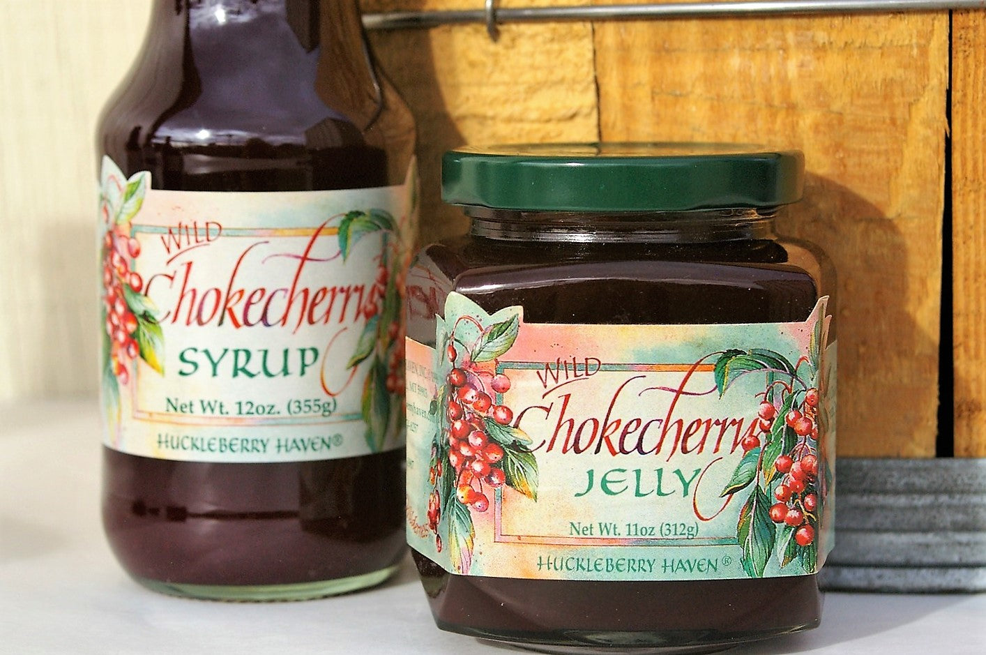 Wild chokecherry jelly and syrup combo.  Made in Montana.