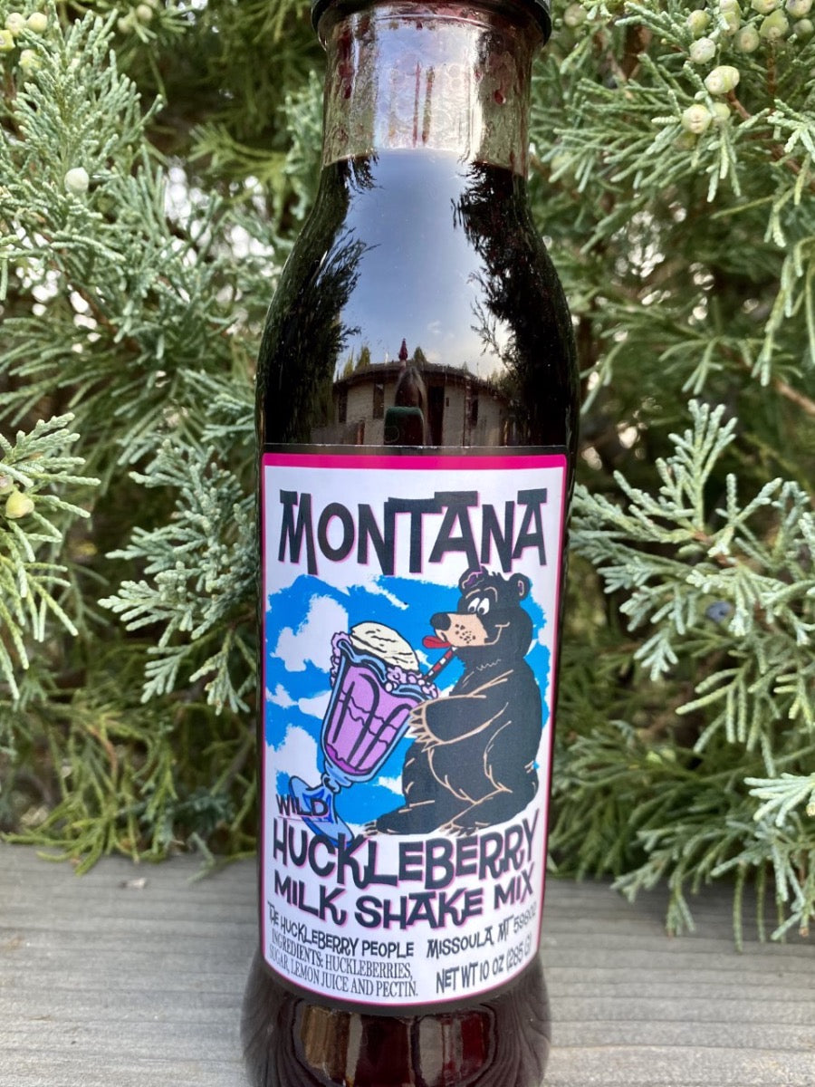 Wild Huckleberry Milk Shake Mix, 10 oz.  Made in Montana.