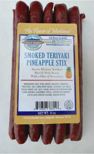 Chalet Market of Montana Smoked Pineapple Teriyaki Snack Stix