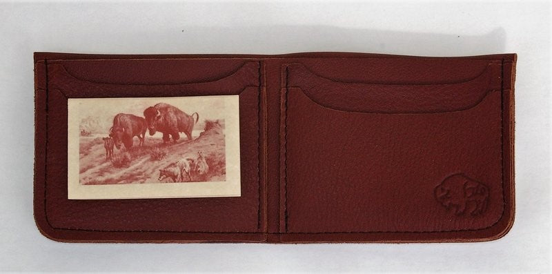 Buffalo Hide Wallet.  Made in Montana.