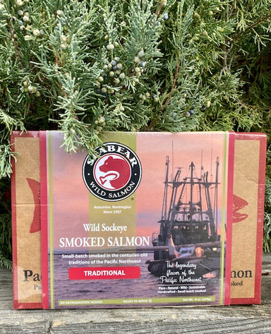 Seabear Wild Sockeye Smoked Salmon, 6 oz.  Small-batch legendary flavor of Pacific Northwest.