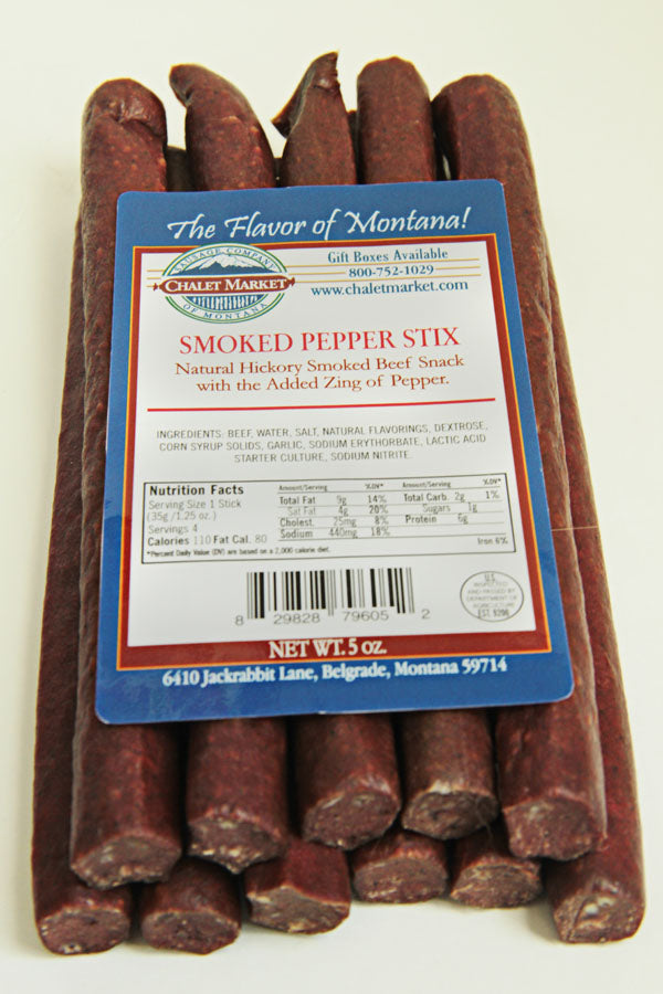 Chalet Market of Montana Smoked Pepper Snack Sticks