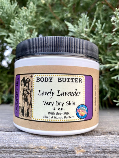 Windrift Hill Body Butter Lovely Lavender, 4 ounces. All natural goat's milk product.  Made in Montana.  