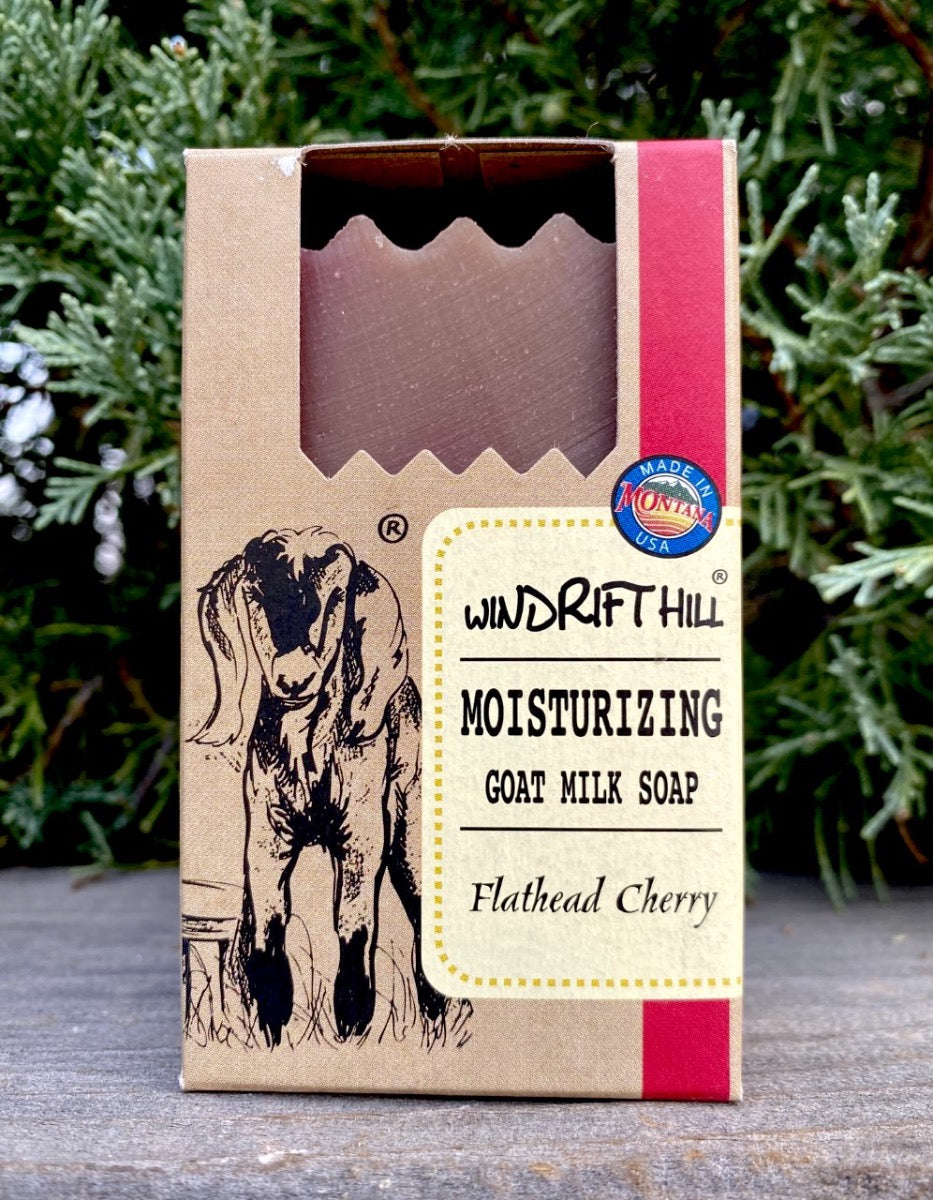 Windrift Hill Flathead Cherry Soap Goats milk all natural.  5 oz. Made in Montana.