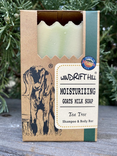 Windrift Hill Tea Tree Shampoo and Body Bar.  5 oz.  Made in Montana.